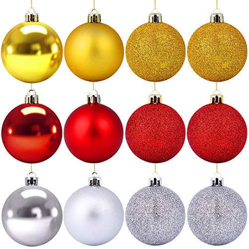 36PCS Christmas Baubles Xmas Tree Balls Ornament 6 cm Hanging Pendant Xmas Tree Home Decor