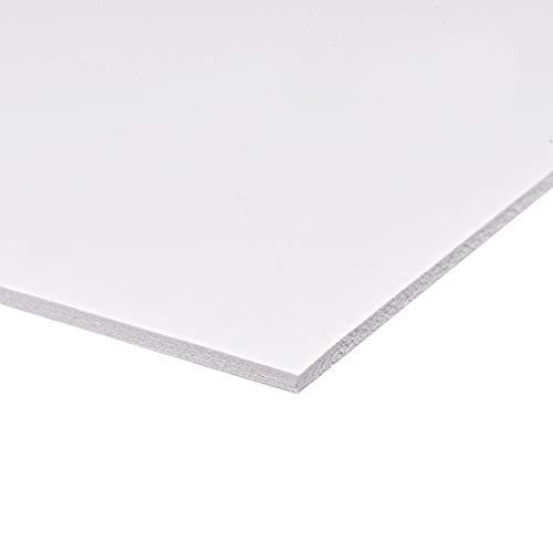 uxcell PVC Foam Sheet 3mm 18 inch-8 x 12 White for Signage Displays Digital Screen Printing 2pcs
