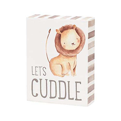 Collins Painting Wood Block Sign for Childrens Decor Lets Cuddle