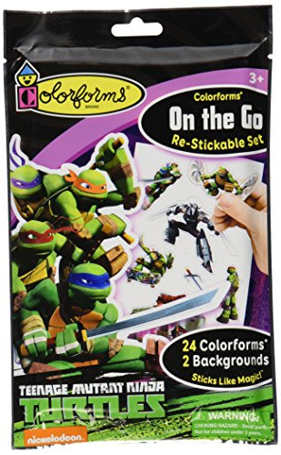 Colorforms Brand Teenage Mutant Ninja Turtles On The Go Restickable Set