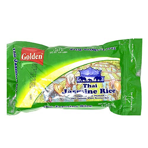 Golden Thai White Jasmine Rice - Premium Quality Long Grain Naturally Fragrant Flavorful Non-Sticky Gluten-Free Thai Hom Mali Rice - 2lb Golden Thai White Jasmine Rice - Premium Quality Long Grain Naturally Fragrant Flavorful Non-Sticky Gluten-Free Thai Hom Mali Rice - 2lb