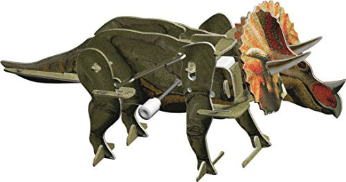Smithsonian Mini 5.5" Triceratops 3D Build & Play Motorized Puzzle
