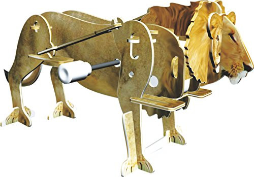 Smithsonian Mini 5" Lion 3D Build & Play Motorized Puzzle