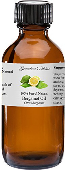 Bergamot Essential Oil - 2 fl oz -100 Pure and Natural - Therapeutic Grade - Grandmas Home