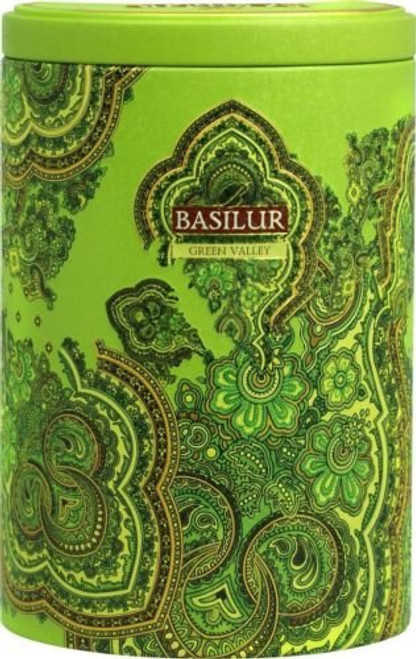 Basilur Green Valley Oriental Collection Green Leaf Tea 100g 3_52oz In Tin Caddy Basilur Green Valley Oriental Collection Green Leaf Tea 100g 3_52oz In Tin Caddy