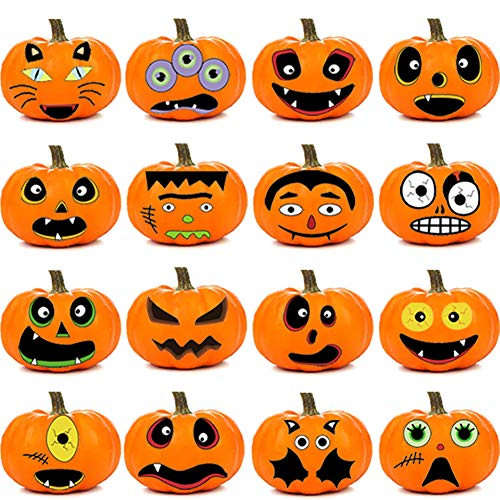 Halloween Pumpkin Craft Stickers 32 Pcs Classic Pumpkin Expressions Jack-O-Lantern Stickers Pumpkin Decorating Stickers Halloween Face Stickers Halloween Trick or Treat Party Decorations Halloween Pumpkin Craft Stickers 32 Pcs Classic Pumpkin Expressions Jack-O-Lantern Stickers Pumpkin Decorating Stickers Halloween Face Stickers Halloween Trick or Treat Party Decorations