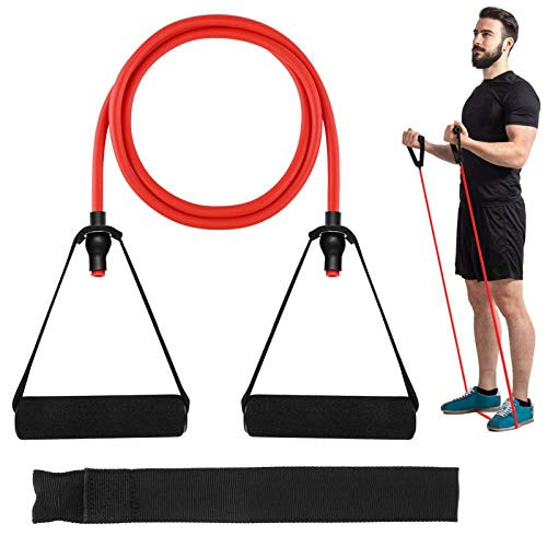 HaroFit Exercise Bands for Working Out - Resistant Bands with Handles Workout Bands Weight Bands for Physical Therapy Resistance Training Home Workouts Door Anchor and Workout Guide Included