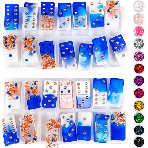 14PCS Resin Molds Domino Heflashor 28 Cavities Domino Double Six Epoxy Resin MoldsSilicone Domino Game Molds Dominoes Silicone Mold for Epoxy Casting DIY Silicone Molds for Personlized Dominoes 14PCS Resin Molds Domino Heflashor 28 Cavities Domino Double Six Epoxy Resin MoldsSilicone Domino Game Molds Dominoes Silicone Mold for Epoxy Casting DIY Silicone Molds for Personlized Dominoes