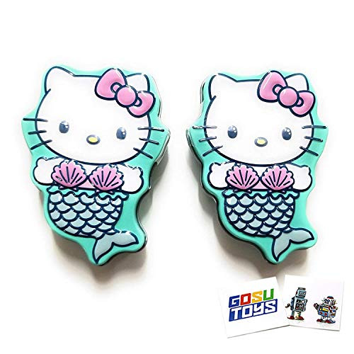 Hello Kitty Mermaid Shell Sours Strawberry Flavor Candy 2 pack with 2 Gosutoys Stickers
