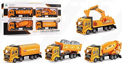 VERZABO Mini Construction Vehicle Mini Construction Truck Toddler Toy Construction Toys Construction Vehicle Toy Kids Construction Vehicles Toy Excavator Toy Dump Truck Toy Cement Truck Toy Fuel Truck