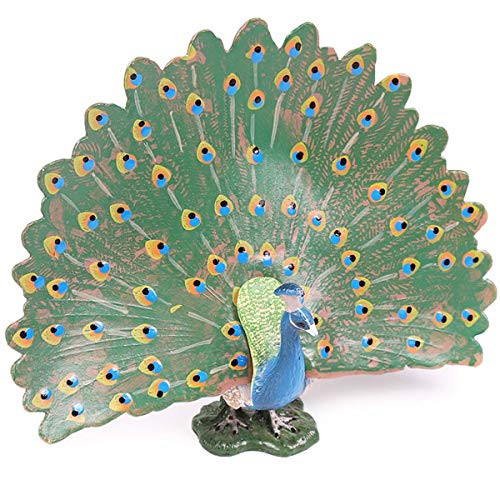 Kolobok  Safari Animals Action Figures  Peacock Colorful Tail Bird  Zoo Animals Educational Toys