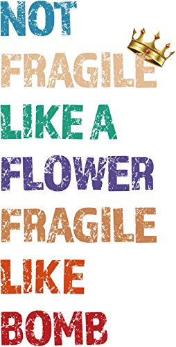Fsforcar RBG Car Sticker Ruth Bader Ginsburg Not Fragile Like A Flower Fragile Like Bomb Decal for Car Window Door 2 PCS Type A