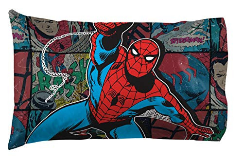 Marvel Spiderman Jump Kick Microfiber Standard Pillowcase