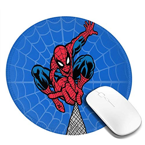 Customized Round Mouse Pad 7_9x7_9 inSpider Superhero Man Mouse Pad Non-Slip Rubber Comfortable Computer Mouse Pad
