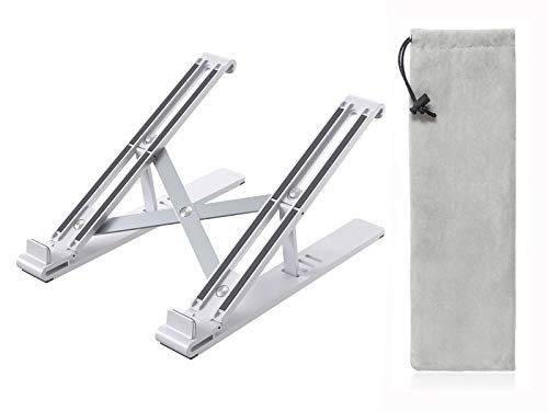 Laptop Stand Laptop Holder Laptop Riser Foldble Computer Stand Aluminum Adjustable Height Ventilated Cooling Notebook Stand Compatible with MacBook Lenovo Dell iPad More 8-17_3 Laptops