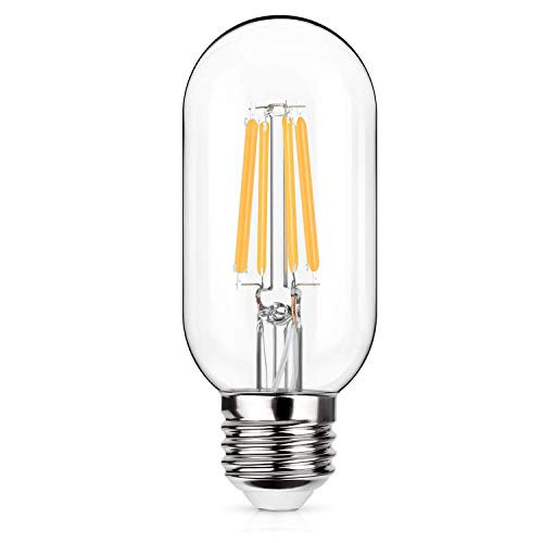 LED Edison Bulb Dimmable 60W Equivalent 800 Lumens Warm White 2700K 6W T45 Vintage LED Filament Light Bulbs Antique Style Lighting E26 Medium Base LED Edison Bulb Dimmable 60W Equivalent 800 Lumens Warm White 2700K 6W T45 Vintage LED Filament Light Bulbs Antique Style Lighting E26 Medium Base
