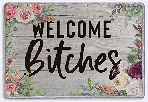 Welcome Bitchy Doormat Welcome Sign Door Rug Mat  Rustic Farmhouse Decor  Housewarming Gifts