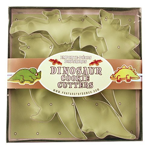 Fox Run 3641 Dinosaur Cookie Cutter Set, Silver