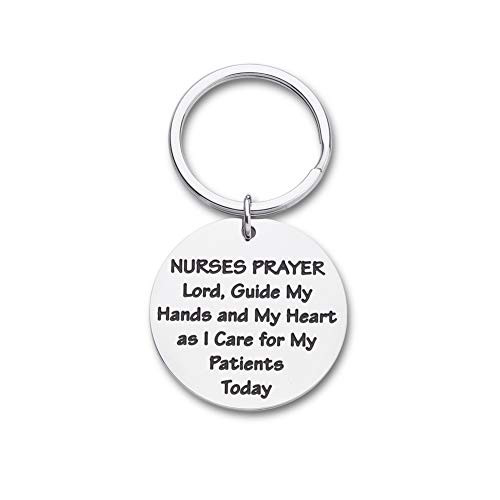 Nurse Graduation Keychains Gifts 2019 for Women Men Nurses Prayer Key Chain Nursing Gifts for Nursing Students RN Nurses Graduation Nurse Practitioner Female Medical Students RN LPN Gifts