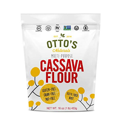 Ottos Naturals Cassava Flour - Grain-Free Gluten-Free Baking Flour - Made From 100  Yuca Root - Certified Paleo   Non-GMO Verified All-Purpose Wheat Flour Substitute 1 Lb_ Bag