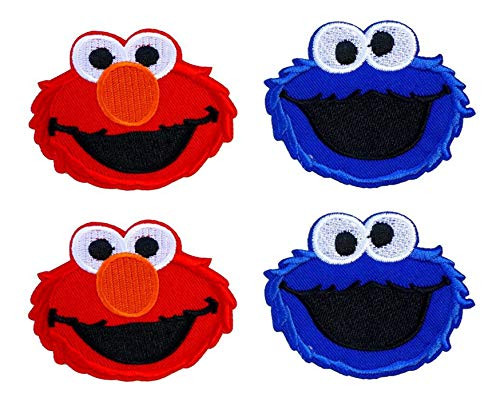 Asunlong Cartoon Character Logo Iron on or Sew on Embroidered Patch 4 Pcs