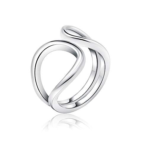 Promise Rings for Women Open Size Adjustable Rose Gold with CZ Wedding Band Engagement Rings Jewelry Gift