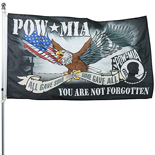 Fastkoala POW Mia Eagle Flag - 3X5 FT You are NOT Forgotten American Veterans Military Polyester Indoor Banners