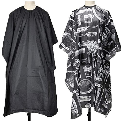 DKAF 2 Pcs Professional Salon Barber Cape Waterproof Hair Cutting Cape Haircut Capes Hairdressing Dye Apron Cover Barber Supplies Salon
