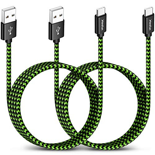 2-Pack 10ft USB Type C Cable Fast Charging CLEEFUN USB A to USB C Cable Nylon Braided Compatible with Samsung Galaxy Note 20 10 9 8 S20 S10 S9 S8 Plus S10e A10e A20 A51 A71 Moto G7 G8 G6 LG
