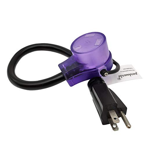Parkworld 68826 RV Adapter Cord 5-15P Household Regular 15A Male to RV 30A Male Plug TT-30R Female Receptacle Dog-Bone RV 30A to 15A Pig-Tail 18 inch