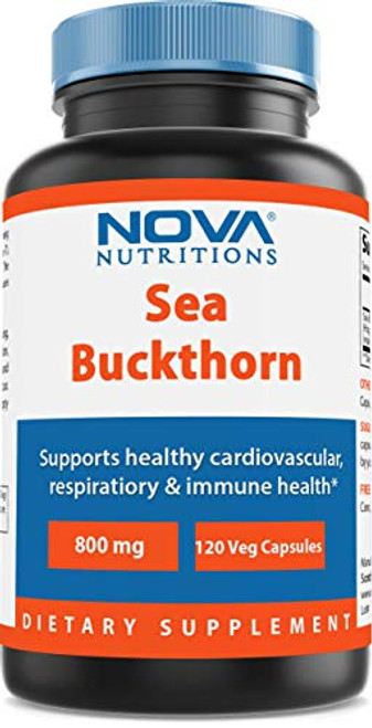 Nova Nutritions Sea Buckthorn 800mgServing 120 Veggie Capsules
