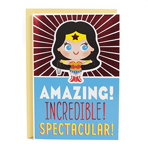 Hallmark Birthday Greeting Card for Kids with Sound (Wonder Woman)