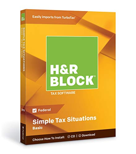 H R Block Tax Software Basic 2018 Pc