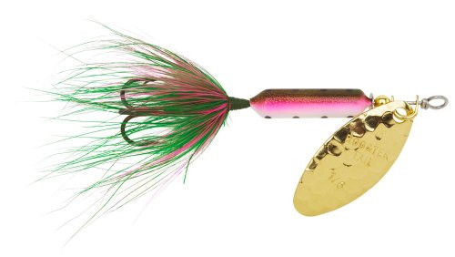 Yakima Bait Wordens Original Rooster Tail Spinner Lure Hammered Fire Tiger 18-Ounce Yakima Bait Wordens Original Rooster Tail Spinner Lure Hammered Fire Tiger 18-Ounce