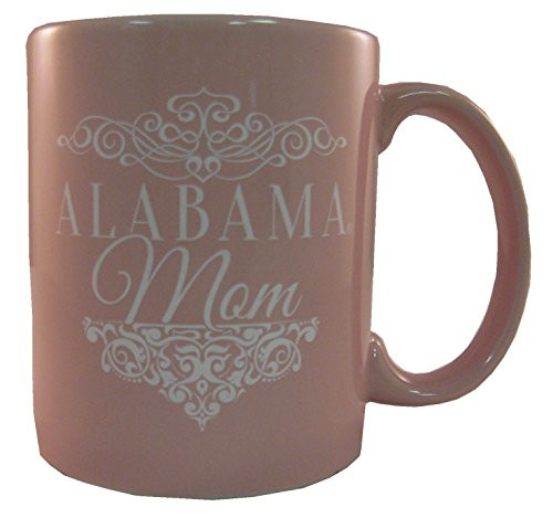 Nordic Promos NCAA Alabama Crimson Tide 11 oz Mom with Team Logo Pink Ceramic Coffee Mug Nordic Promos NCAA Alabama Crimson Tide 11 oz Mom with Team Logo Pink Ceramic Coffee Mug