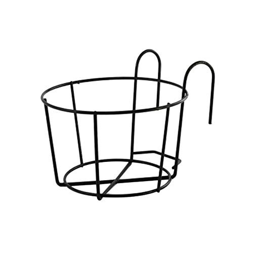 Iron Hanging Railing Planter Flower Pot Hanging Planter Baskets Plant Containers Home Decor Rail Hanging Planters for Garden Patio Balcony Porch Fence