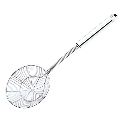 Spider Strainer Skimmer Ladle Stainless Steel Fine Mesh Strainer Skimmer Spider Strainer with Handle Spider Strainer for Frying and Cooking Pasta Spaghetti Noodles Spaetzle Chips Silver Spider Strainer Skimmer Ladle Stainless Steel Fine Mesh Strainer Skimmer Spider Strainer with Handle Spider Strainer for Frying and Cooking Pasta Spaghetti Noodles Spaetzle Chips Silver