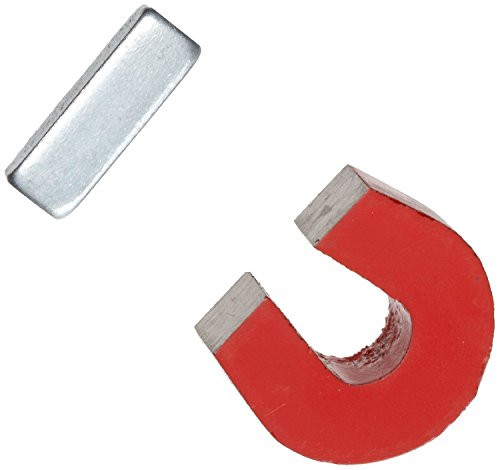 AOMAG Red Cast Alnico 5 Horseshoe Magnet with Keeper 1_133 Wide 1 High 0_318 Thick