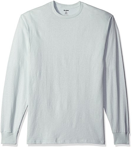 MJ Soffe Mens Long-Sleeve Cotton T-Shirt Ice Flow X-Large