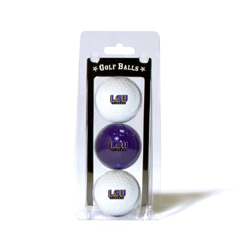 Team Golf NCAA LSU Tigers Regulation Size Golf Balls 3 Pack Full Color Durable Team Imprint Team Golf NCAA LSU Tigers Regulation Size Golf Balls 3 Pack Full Color Durable Team Imprint