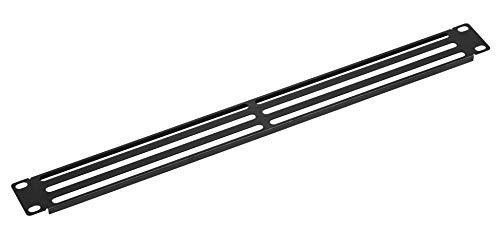KENUCO Blank Rack Mount Panel Spacer with Venting for 19-Inch Server Network Rack Enclosure - Black B-1U