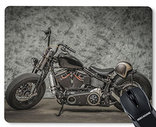 NUOCHUANG Harley Davidson Motorcycle with Cool Background Rectangle Non Slip Rubber Mouse Pad Mousepad Mat