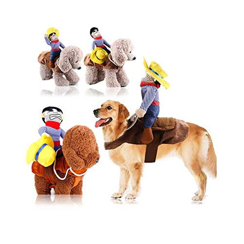 Coppthinktu Pet Costume Pet Suit Cowboy Rider Style Dog Carrying Costume Dog Costume Dog Halloween Costumes for Dogs
