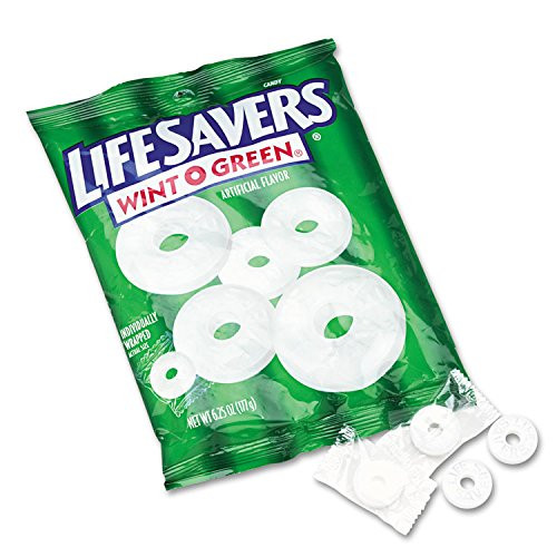 LifeSavers 88504 Hard Candy Wint-O-Green Individually Wrapped 6_25oz Bag LifeSavers 88504 Hard Candy Wint-O-Green Individually Wrapped 6_25oz Bag
