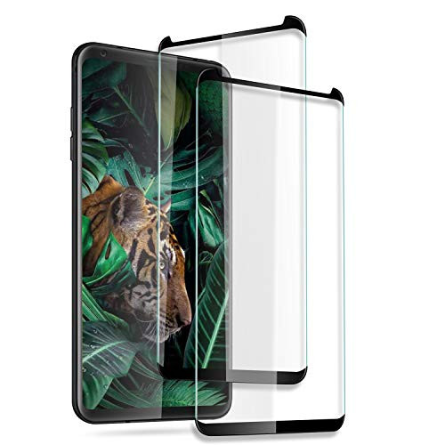 Xiaoki 2 Pack LG V30V30 PlusV35 ThinQ Screen Protector 3D Curved Premium Tempered Glass Anti-Scratch Anti-Bubble Case Friendly Full Max Coverage for LG V30V30 PlusV35 ThinQ