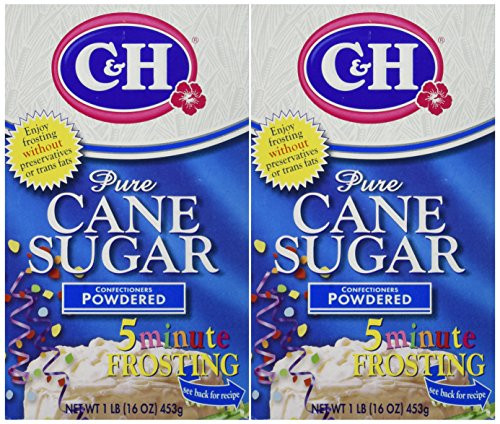 C H Pure Cane Sugar CONFECTIONERS POWDERED 16oz 2 Pack
