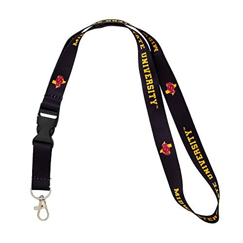 Midwestern State University MSU Mustangs NCAA Car Keys ID Badge Holder Lanyard Keychain Detachable Breakaway Snap Buckle