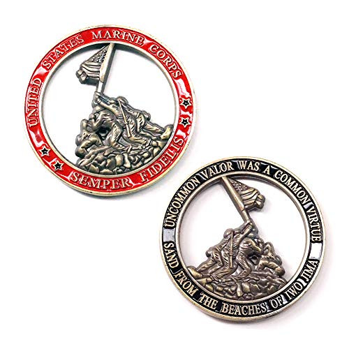Iwo Jima Marine Corps Challenge Coin 3D Design Custom USMC Commemorative Coins