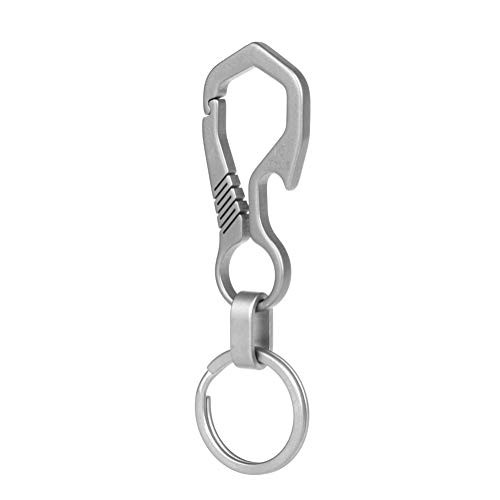 FEGVE Titanium Key Chain with Key Ring and Gift Box Carabiner Car Key Chains for Men Women