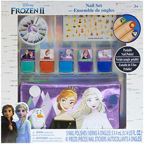 Townley Girl Frozen 2 Peel- Off Nail Polish Activity Set for Girls Ages 3 With 5 Nail Polish Colors 240 Nail Gems and Bag for Parties Sleepovers and Makeovers Townley Girl Frozen 2 Peel- Off Nail Polish Activity Set for Girls Ages 3 With 5 Nail Polish Colors 240 Nail Gems and Bag for Parties Sleepovers and Makeovers